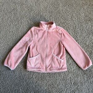 Super Soft Pink Fleece Zip-Up Jacket